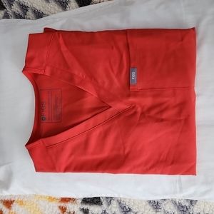 FIGS Catarina One Pocket Scrub Top in CLAY